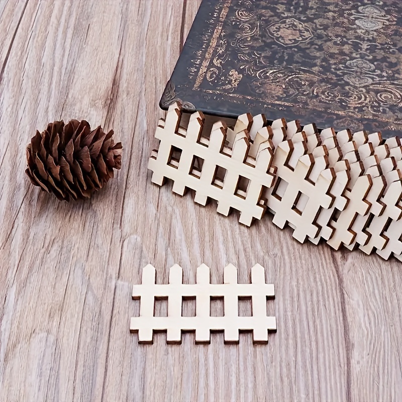 

10/20/50pcs Wooden Wooden Lawn Diy Wood Picket Wood For Miniature