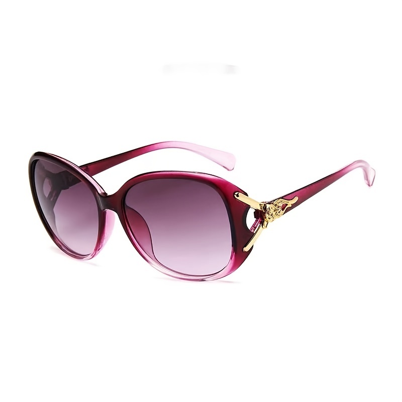 Vintage Polarized Full Frame Purple Sunglasses For Women Anti UV