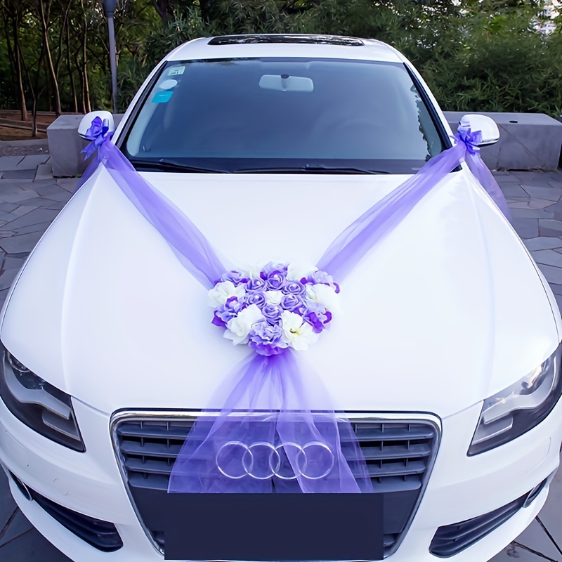 E-shop 1 Stück Herzförmige Rosen-Simulationsblume Hochzeitsdekoration Türgriffblume Schmetterlingskranz Hochzeit geeignet für Hochzeiten