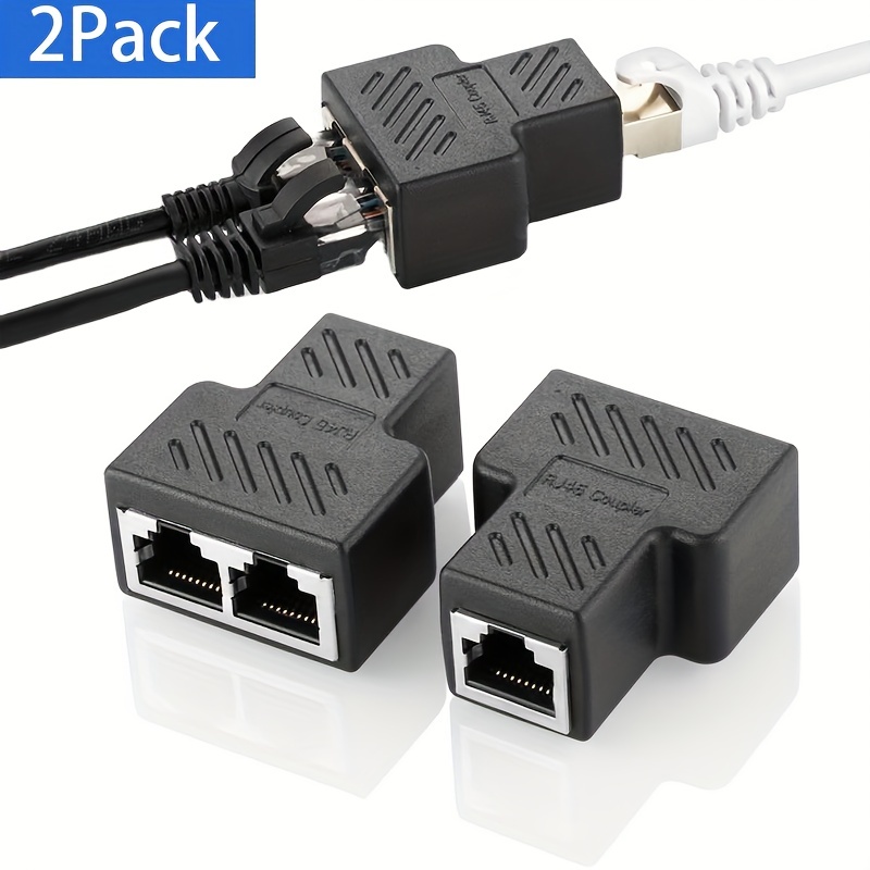 4XEM 2-to-1 RJ45 Splitter Cable Adapter - F/M- CAT6
