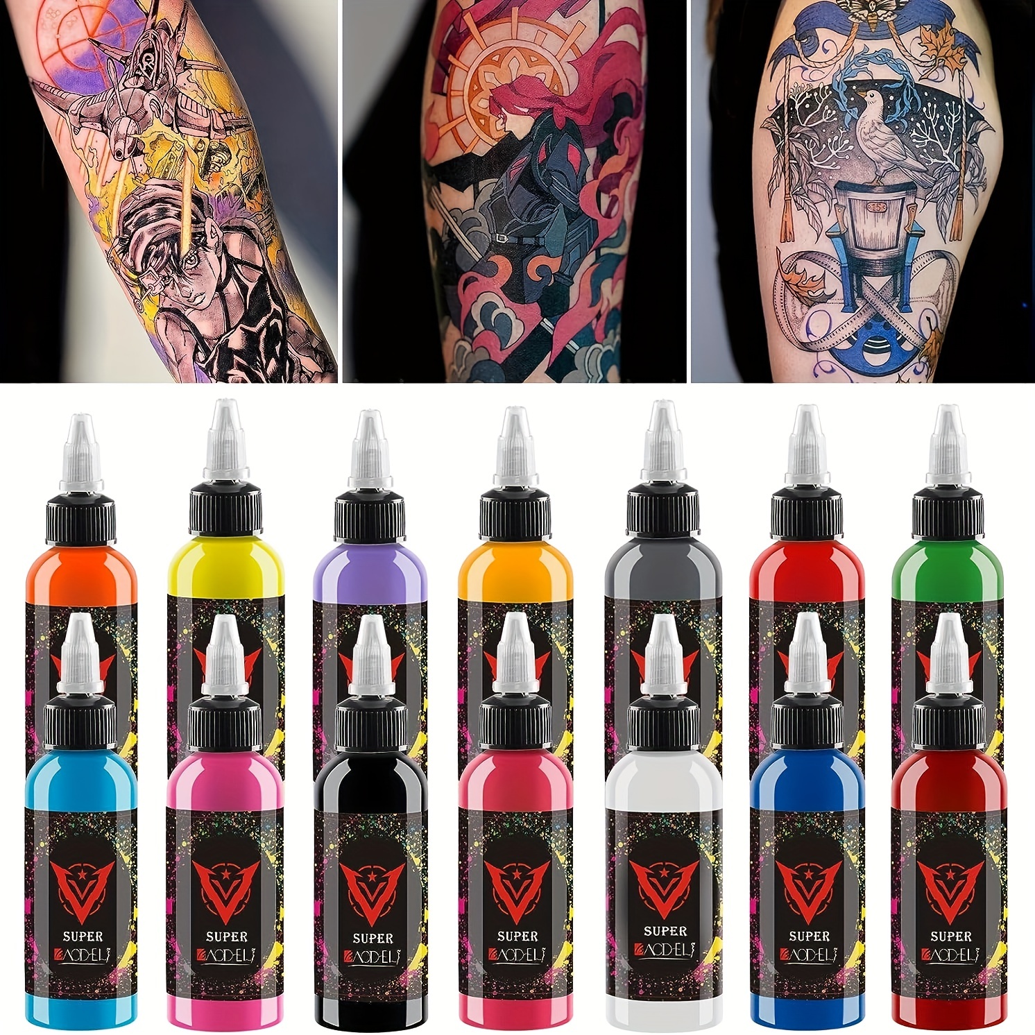 16 Color Tattoo Ink Set, Professional Tattoo Pigment Set, Long Lasting  Tattoo Painting Tattoo Supplies, Professional Supply For Body Art - Temu