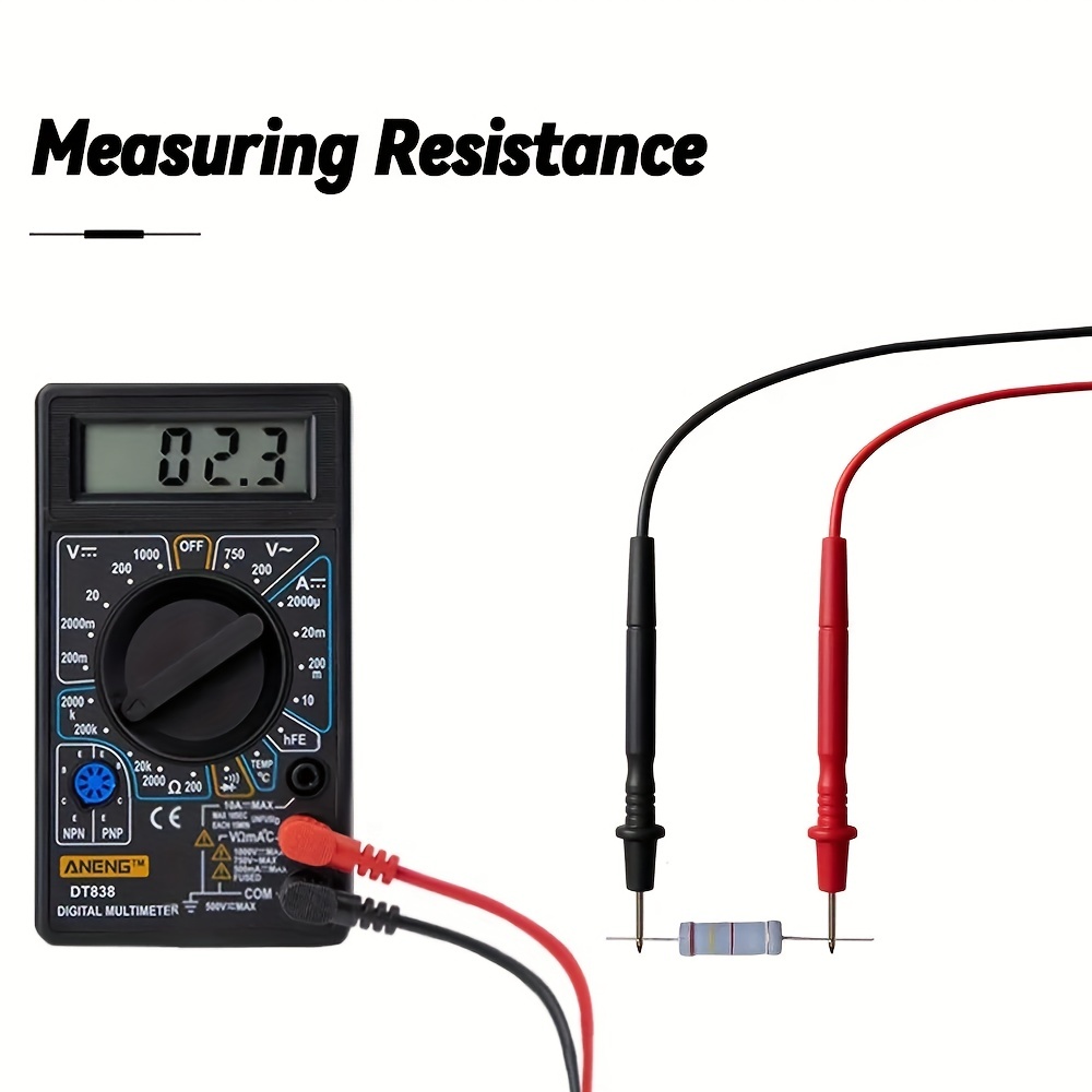 Dt-830b Ac Dc Lcd Ohmmeter Digital Multimeter, Ammeter, Ohm Meter