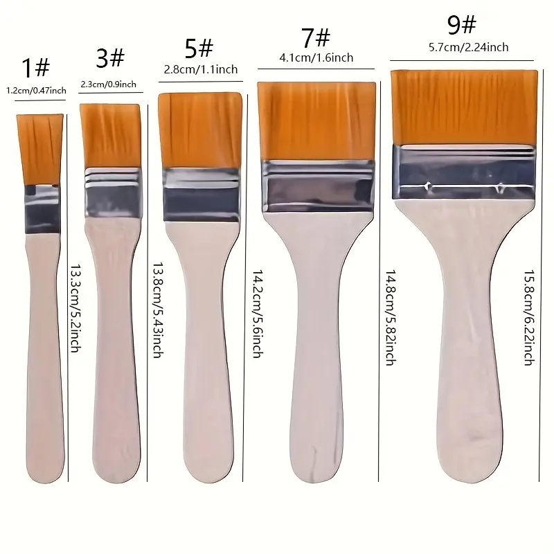Art Paint Brushes Assorted Sized Nylon Painting Brushes With - Temu
