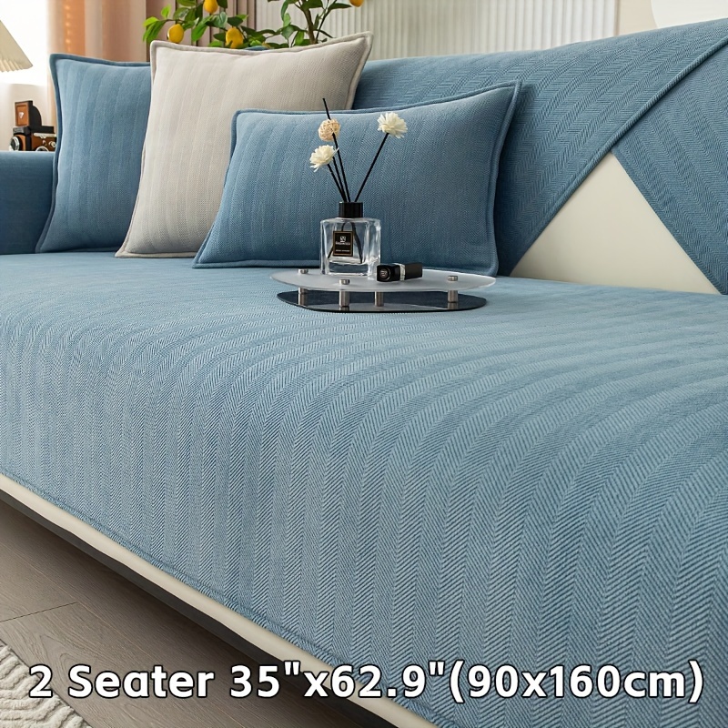 1pc chenille ribbed sofa cover pet friendly non slip couch Temu