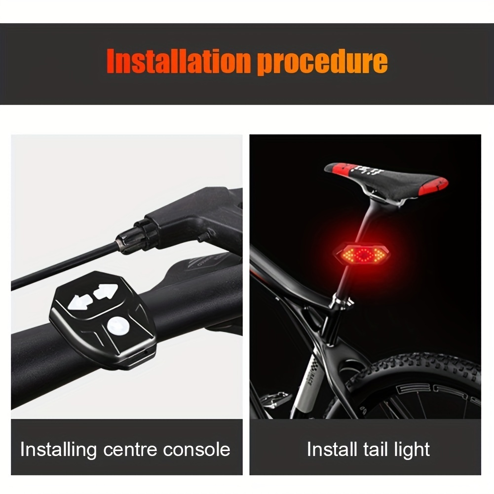 1pc Smart Bike Turn Signal, Usb Wiederaufladbare Fahrrad-rücklicht,  Fernbedienung Led-warnleuchte Mit Horn Für Mountainbike, Radfahren  Beleuchtungszubehör, Hochwertig Und Erschwinglich