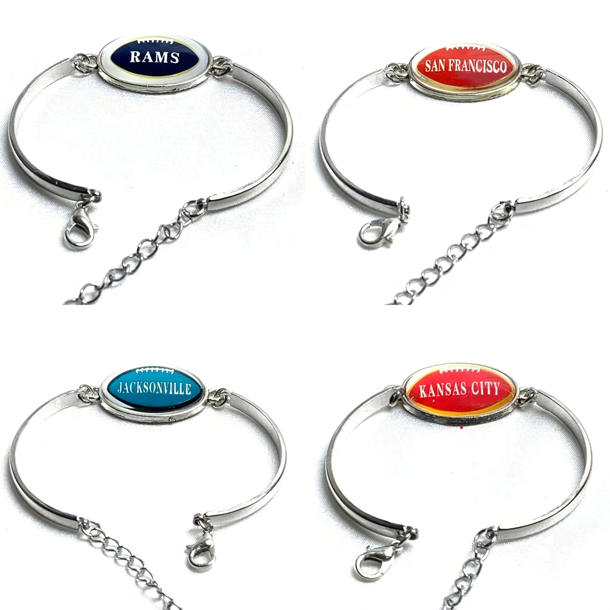 

Adjustable Alloy Bangle - Sporty & Hip-hop Style, Resin , Zinc Alloy, Sports Fans & Casual Attire