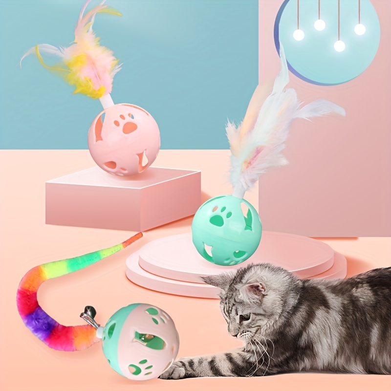 Tumbler Cat Toys 3 in 1,Smart Interactive Kitten Toys for Cat Boredom,Indoor  Exercise Cat Kicker,Fluttering Butterfly