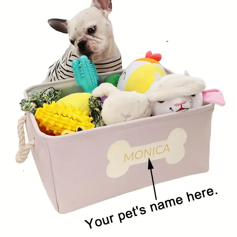 Personalized Pet Name Dog Toy Box