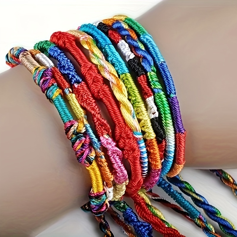 Women Men Charm Hand Rope Arbitrary Color Jewelry Lot - Temu