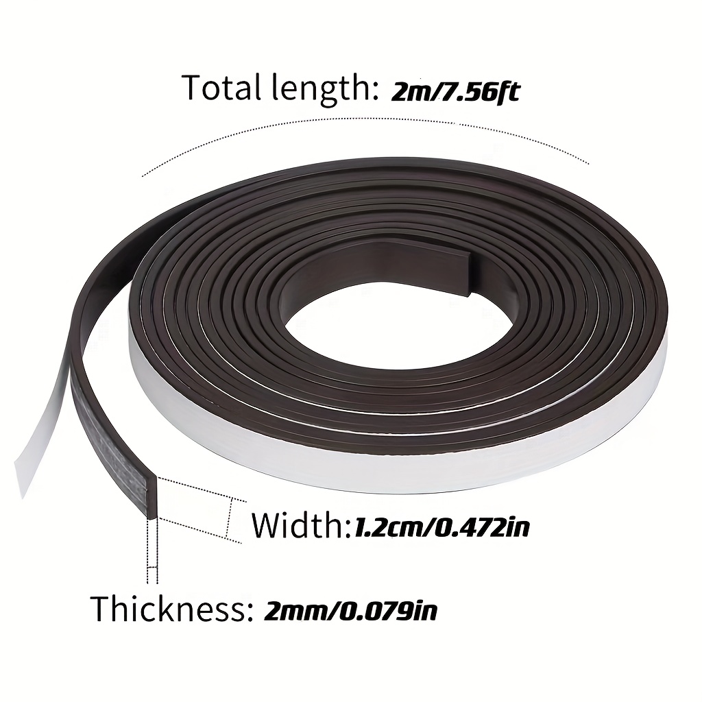 Flexible Magnet Strips Tape Is Extremely Self adhesive Wide - Temu