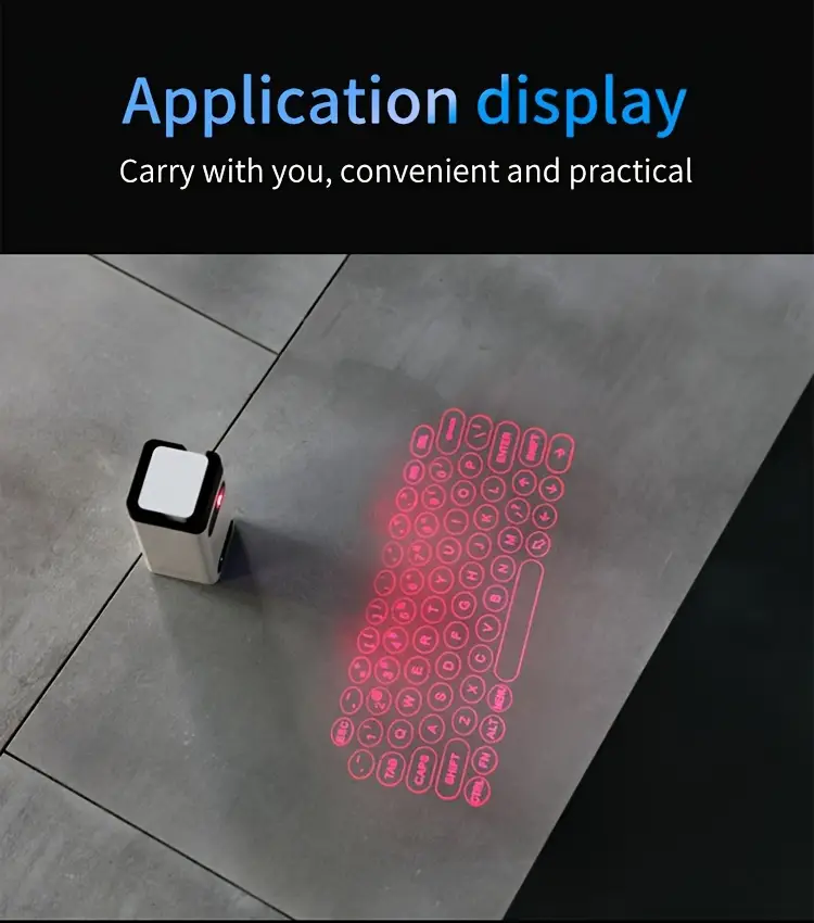 wireless virtual keyboard portable mini projection keyboard for smart phone pc tablets keyboard projector details 9