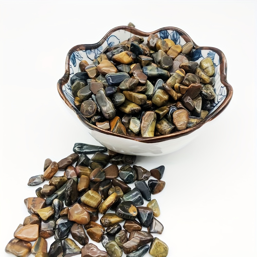 100g/pack Natural Crystal Gravel Irregular Tiger Eye Stone, Demagnetizer  Small Particle Gravel Bonsai, Aquarium Decoration