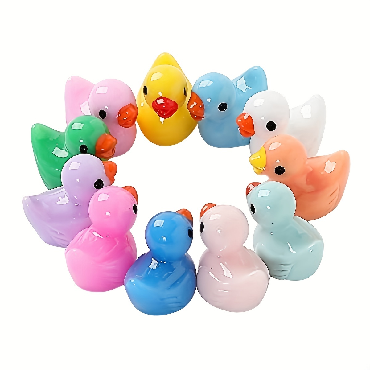 ROMROC Mini Resin Duck Bulk 200 Pack Tiny Ducks to Hide for