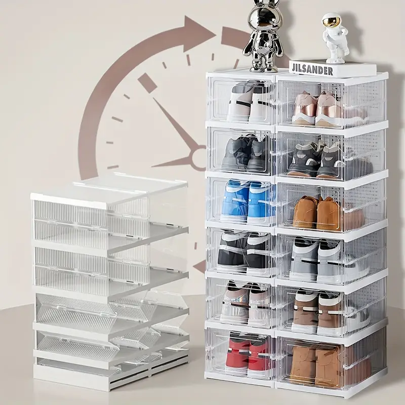 Compra Living Design Set di 3 scatole per scarpe trasparenti all