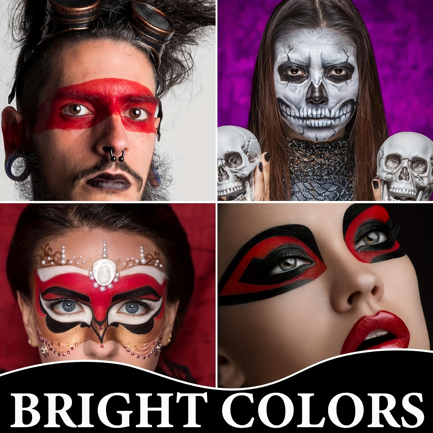 Halloween 8 color Body Paint Cream For Facial Stage Makeup - Temu