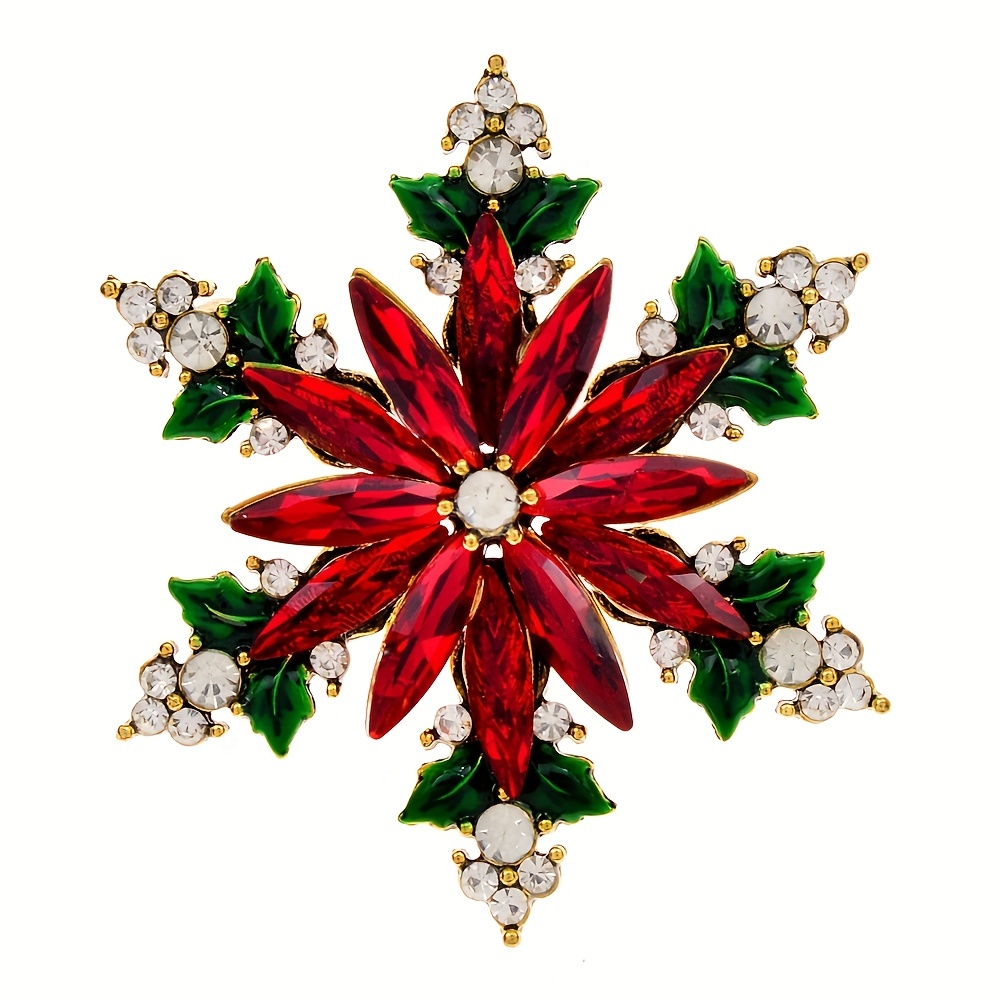 Christmas Snowflake Brooch Pin for Women & Girls