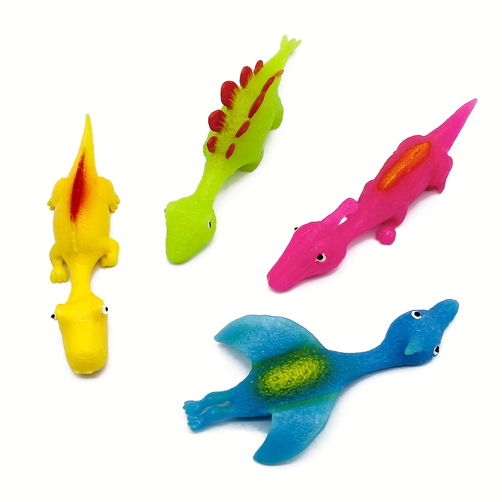 Random Dinosaur Finger Catapult Decompression Toy Tpr Finger - Temu