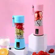 1pc wireless portable blender six leaf blade usb rechargeable mini juice blender suitable for juice shakes and smoothies juice milk fruit and vegetable mini juicing cups 2