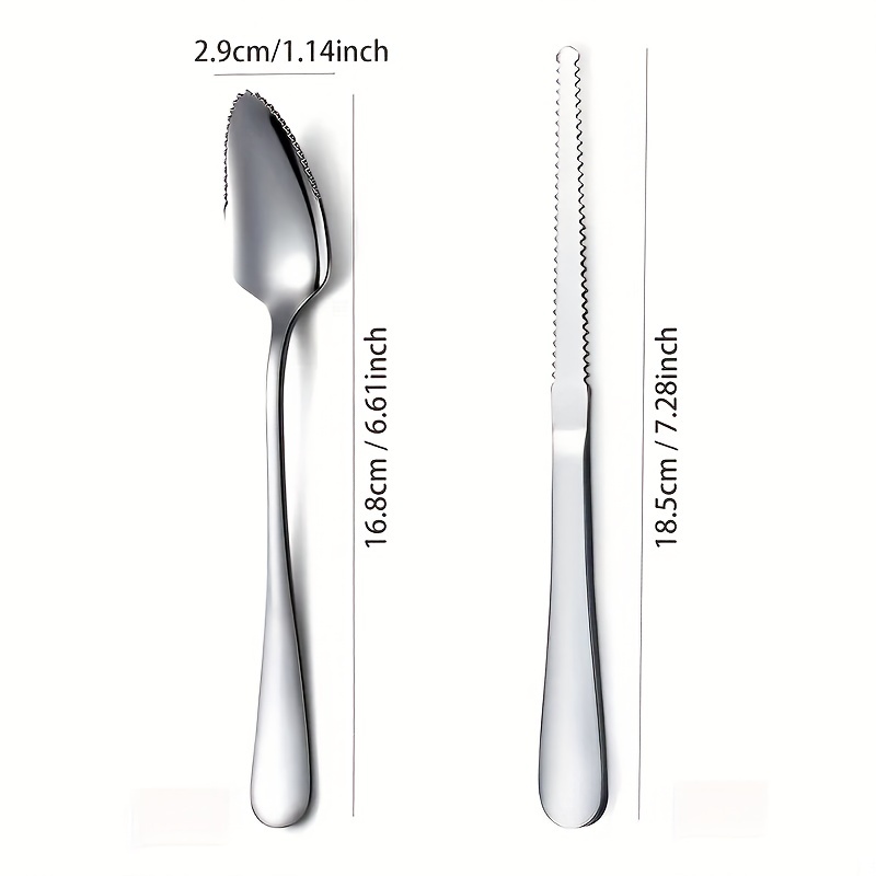 Grapefruit Spoons And Knives Set stainless Steel Grapefruit - Temu