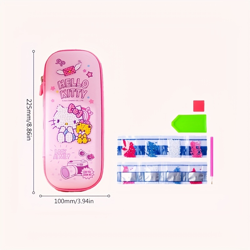 Hellokitty Diy Cubic Art Pencilcase Rhinestone - Temu