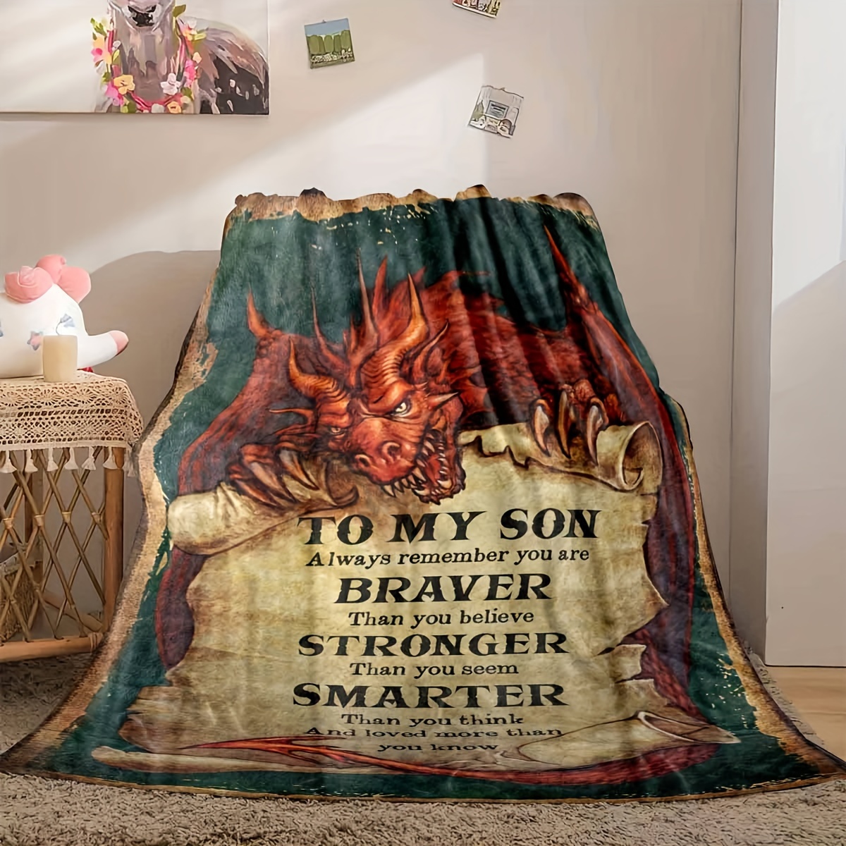 Red discount dragon blanket