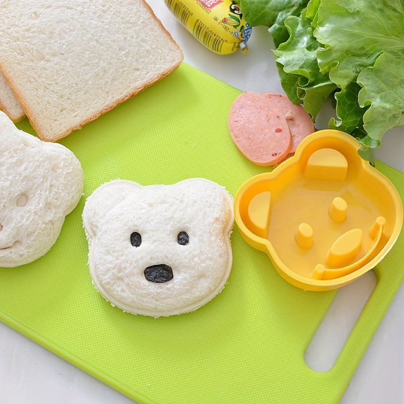 Cartoon Bear Sandwich Cutter And Sealer, Non-stick Cookie Cutter