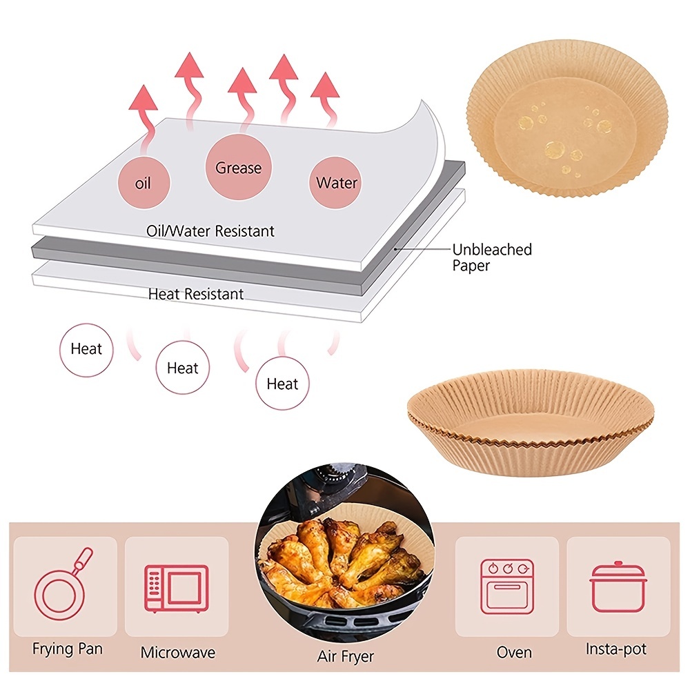Air Fryer Disposable Paper Liner Non-Stick Oil-proof Parchment Mat for  Cooking Microwave Oven Sheets Special Baking BBQ Roasting – the best  products in the Joom Geek online store