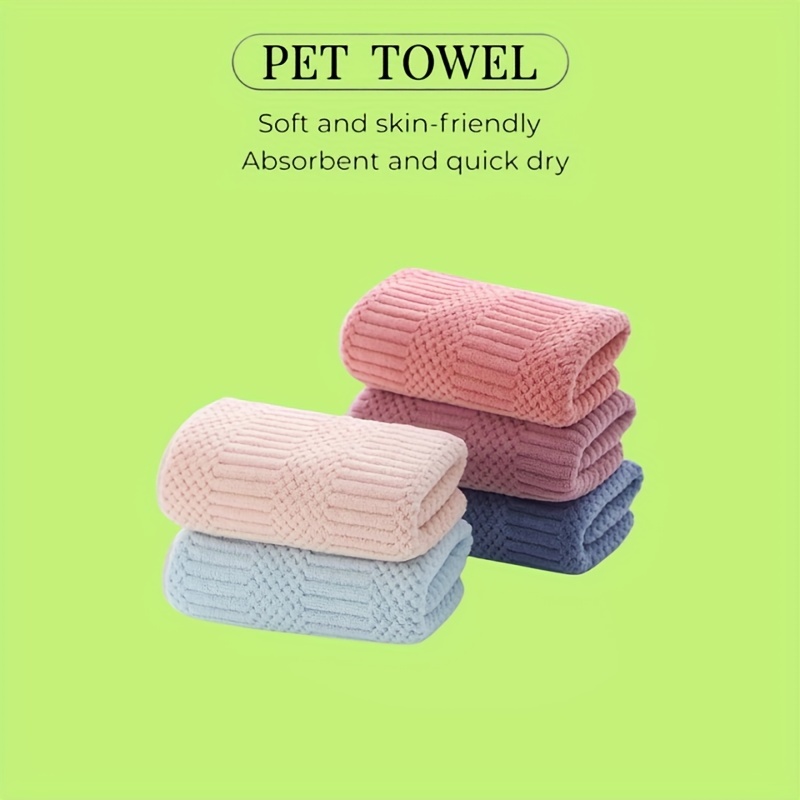 Toalla absorbente de 3 piezas para mascotas, toalla de baño para perro, 26  x 14.17 pulgadas, toalla de secado rápido para mascotas, toalla de ducha