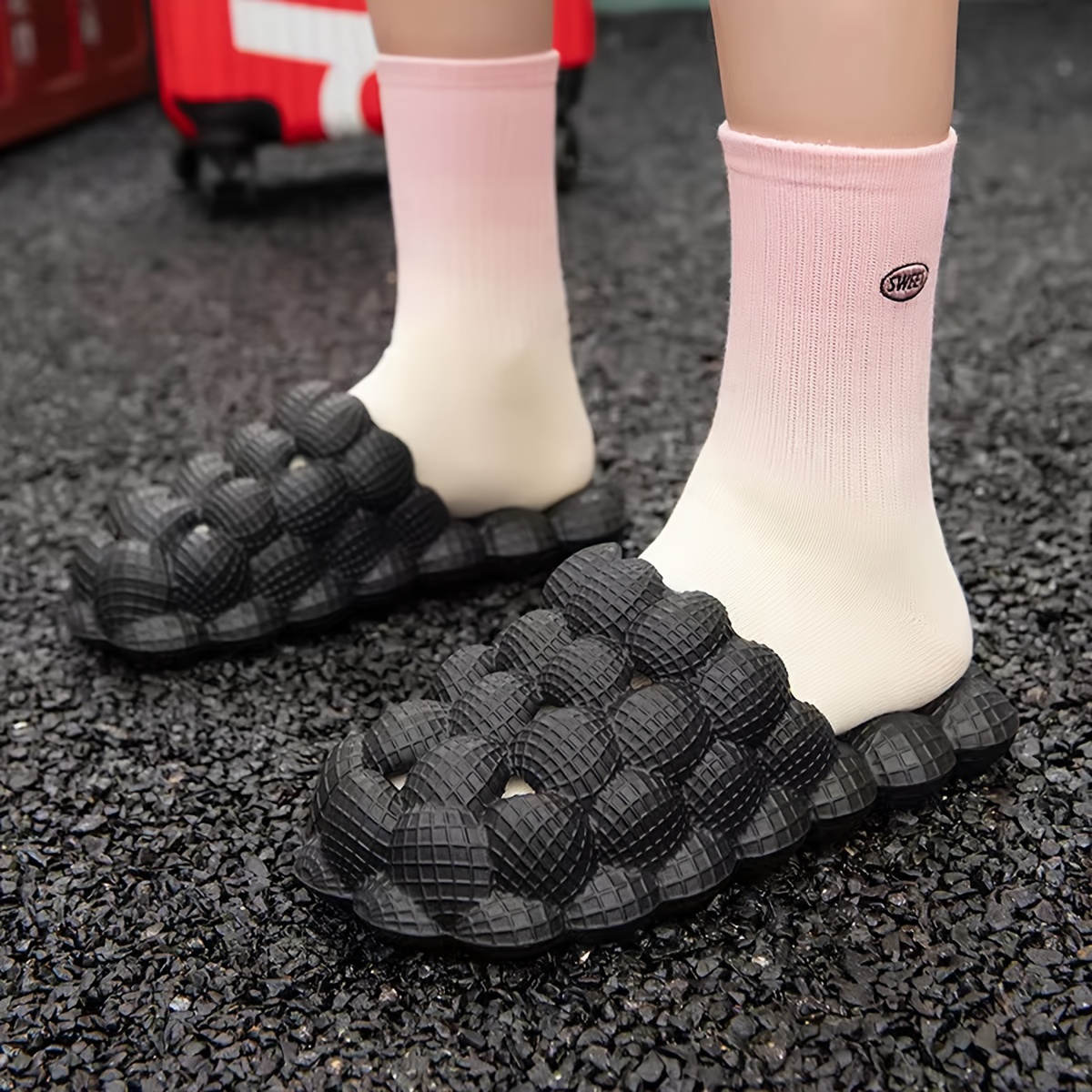 Slippers Man Summer Ankle Wrap Shoes Slip-resistant Slide Sandals