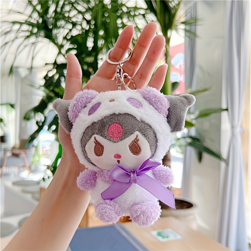 Sanrio Cinnamoroll Keychain Plush Toys 10cm Kuromi My Melody Cat PC Dog  Keychain Anime Figure Pendant Accessories Cute Animals Toy From Derrk,  $1.85