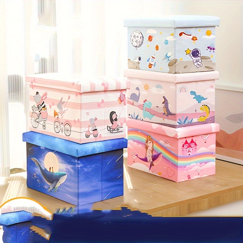 Storage Box Cartoon Animal Decorative Handle Home Folding - Temu