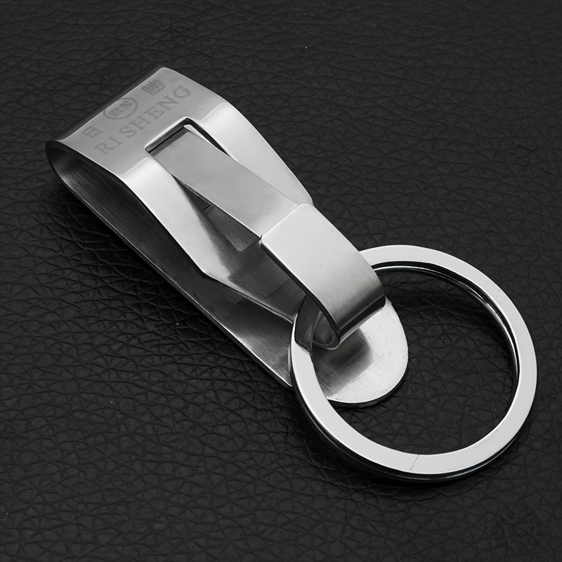 1 2 6pcs Mini Black Anti Lost Keychain Retractable Keychain Buckle Recoil  Ring Pull Clip Keyring