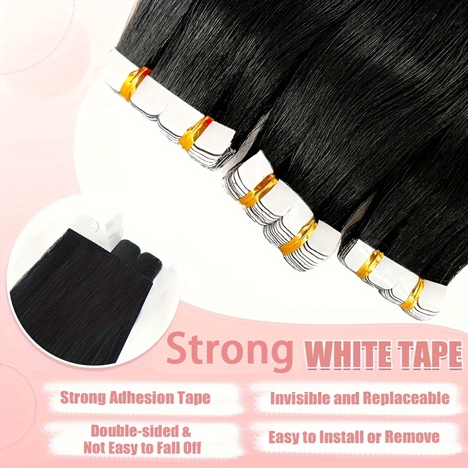 Mini Tape In Human Hair Extensions Double Side Invisible Tape In