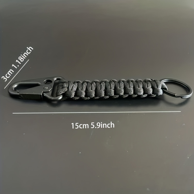 Lanyard Braided Rope Keychain Key Ring Key Holder Carabiner - Temu