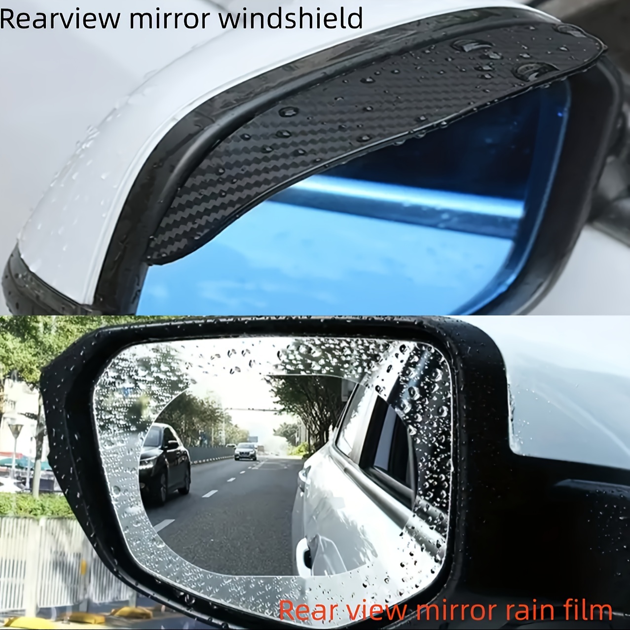 2 Stück Auto Rückspiegel Regenschutz folie Fenster Glas Antifog