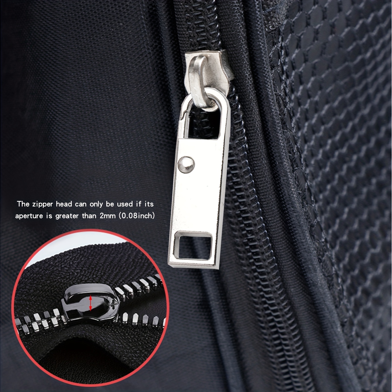 Zipper Pull Replacement,Zipper Repair Kit for Jacket Luggage Suitcase  Replacement Zipper Pull Tab,Coat Zipper Replacement Slider,Universal  Detachable