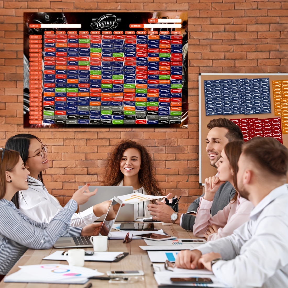 : 2023 Fantasy Football Draft Board Kit 12 Teams 20 Rounds with  528 Player Sticker Labels : Sports & Outdoors