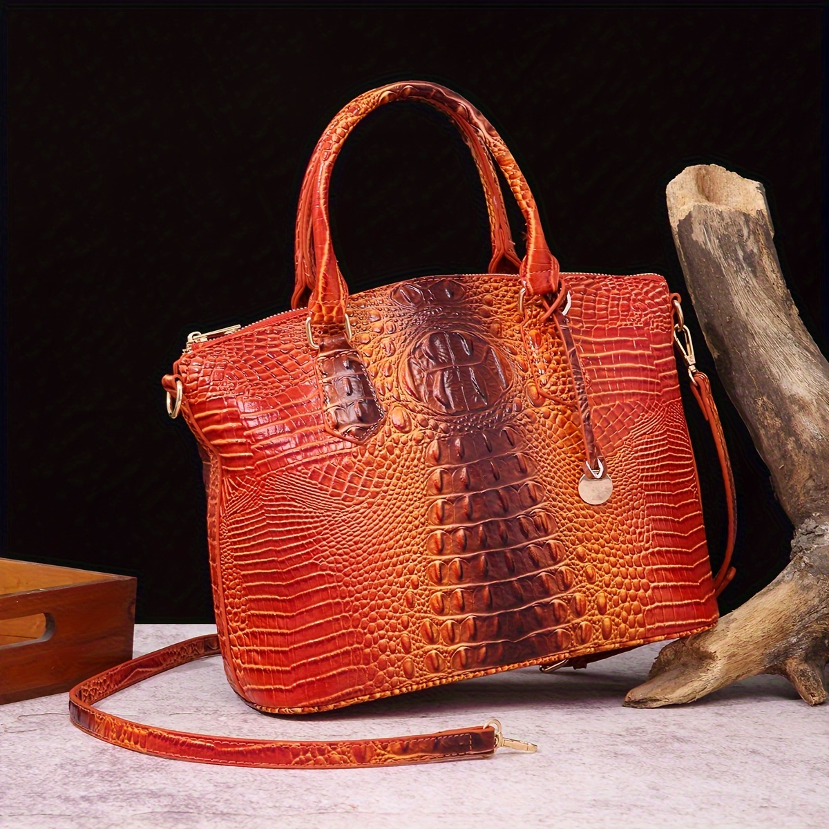 Brahmin Authentic Crocodile Leather Bag, Luxury, Bags & Wallets on
