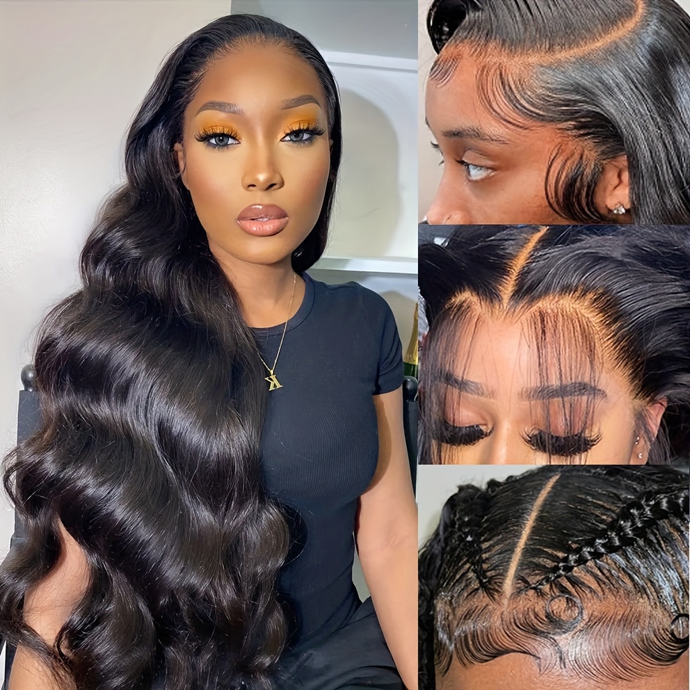 Natural Wig, HD Transparent Lace Wig Orange Ginger Color 13x6 Lace Front  Wigs Pre Plucked Body Wave Lace Front Wigs Human Hair with Baby Hair 150%  Density Remy Hair Glueless Side Part