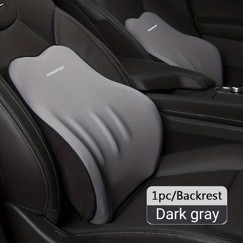 Pack of 2 car headrest cushions, car seat cushions, leather, black
