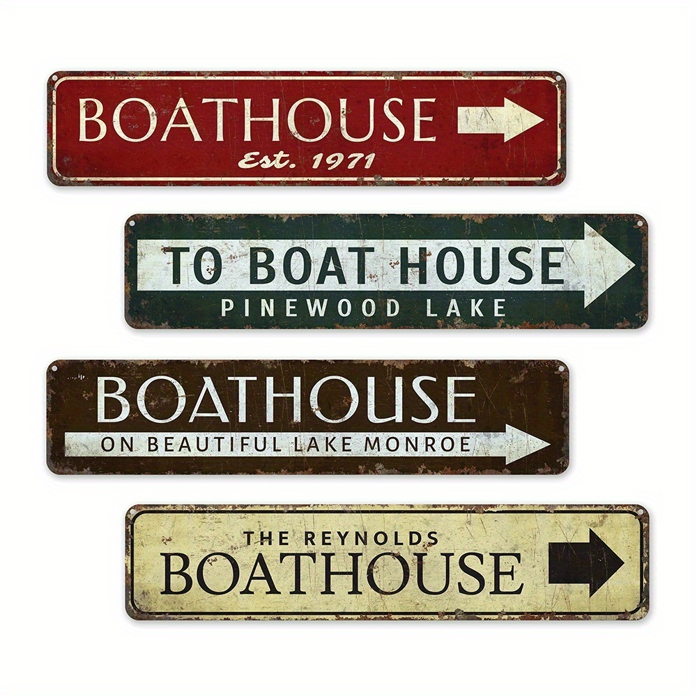 4 Sign Beautiful Lake Monroe Boat House Sign Boat House - Temu