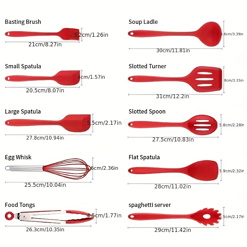 Silicone Utensil Set, Kitchen Utensil Set, Safety Cooking Utensils Set,  Non-stick Kitchen Cooking Turner, Spatula, Cooking Soup Spoon, Colander  Spoon, Whisk, Pasta Spoon, Tongs, Oil Brush, Cream Spetula, Kitchen Stuff,  Kitchen Gadgets 