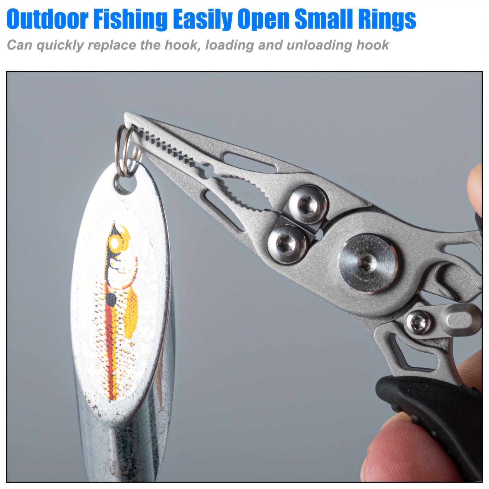 Lengthened Fishing Pliers Stainless Steel Hook Remover Braid