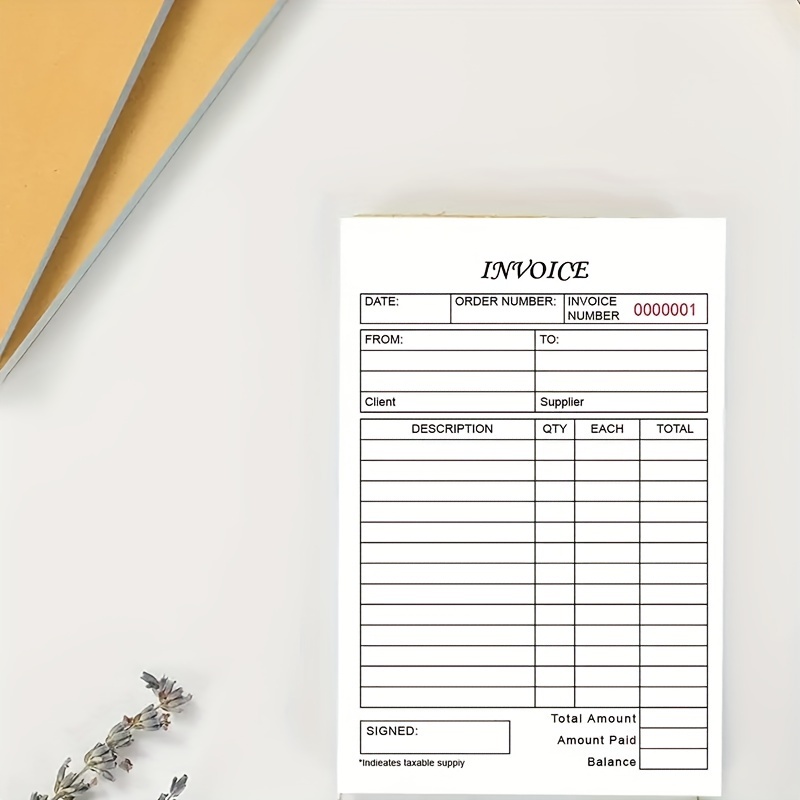 Compact Carbon Copy Invoices