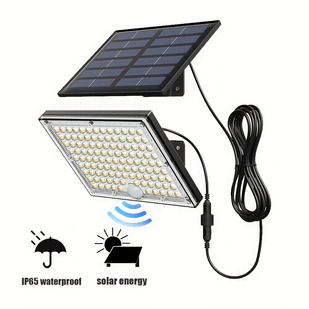 2 Paquetes Luces Solares Inundación Exteriores Panel - Temu