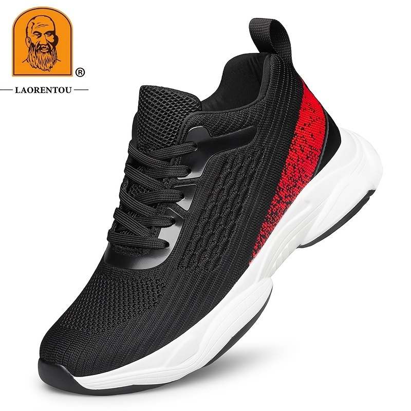 

Men's Lace-up Sneakers Elevator Shoes - Athletic Shoes - Shock-absorbing And Breathable - Running Basketball Workout Gym