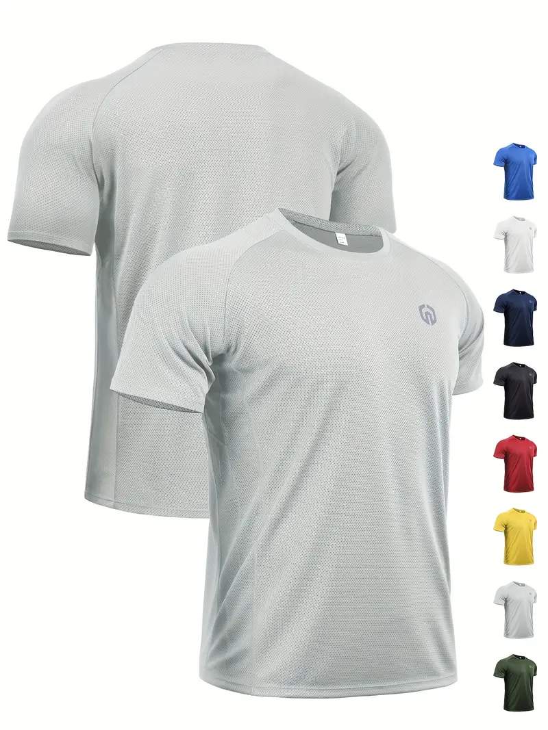 Men's Casual Sports T shirt Round Neck Loose Short sleeved - Temu