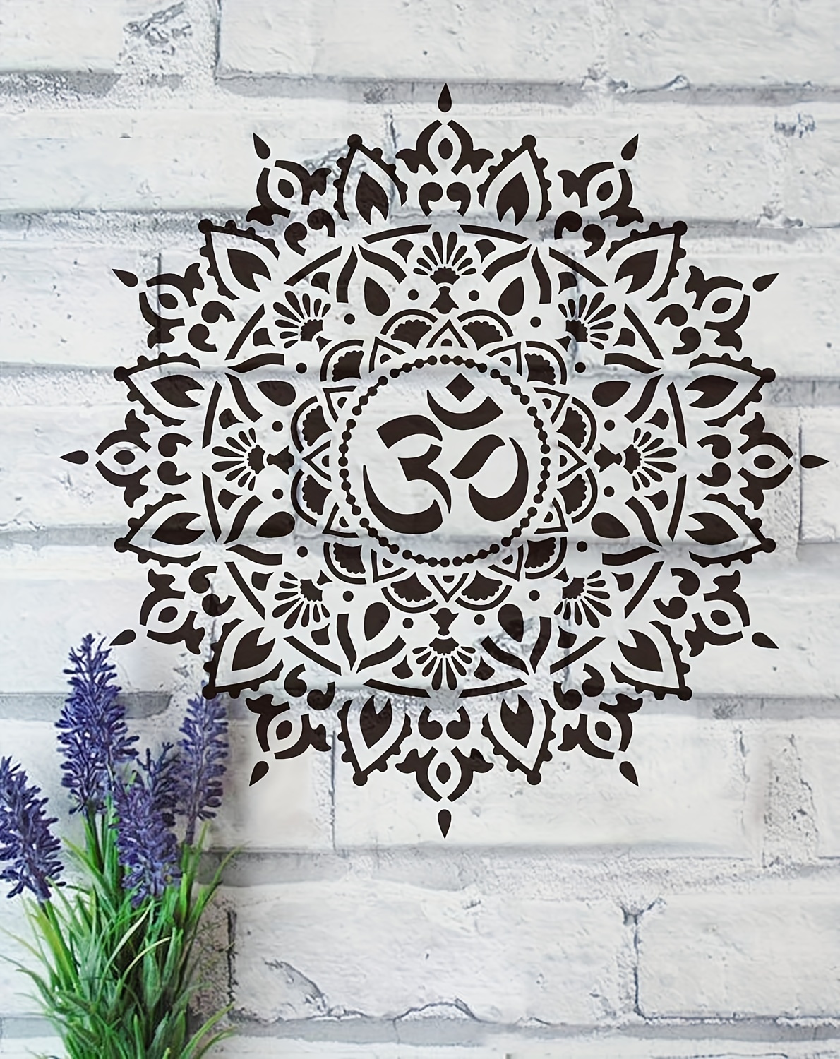 Big Mandala Stencil Reusable Quarter Mandala Painting - Temu