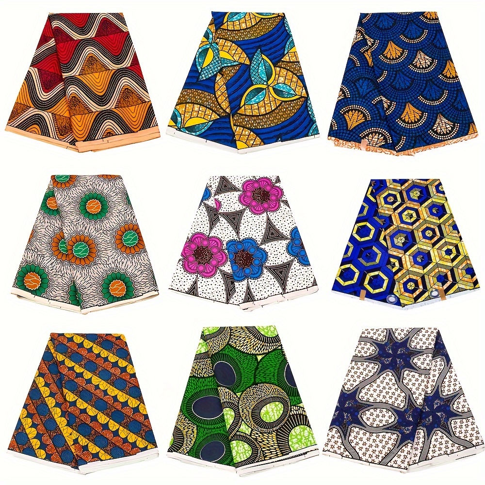  12 piezas de tela africana con estampado de cera de Ankara  africana, tela de impresión Ankara para coser, cubrir la cara, proyectos de  manualidades y trabajos de parches, bricolaje (19.5 x