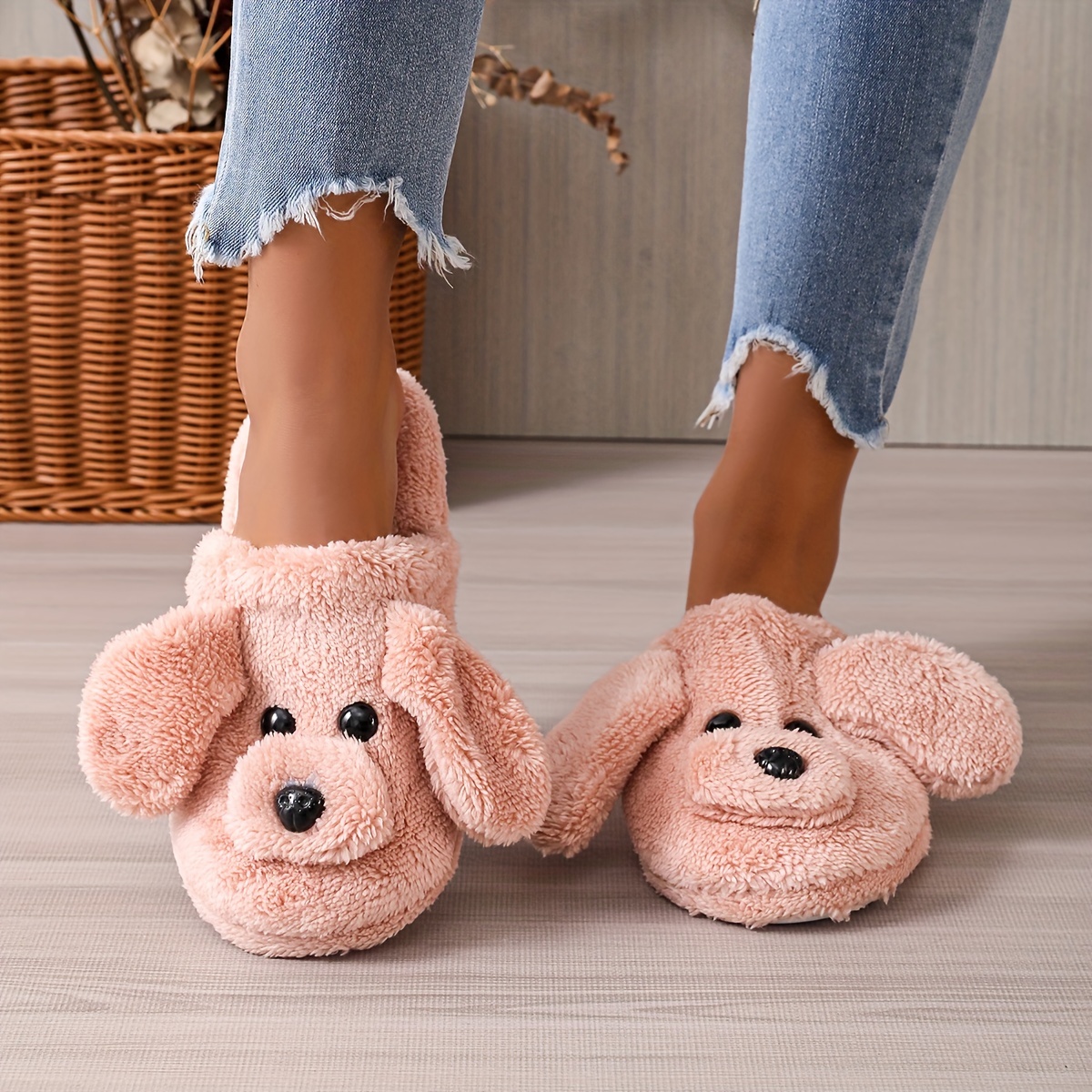 Puppy slippers online womens